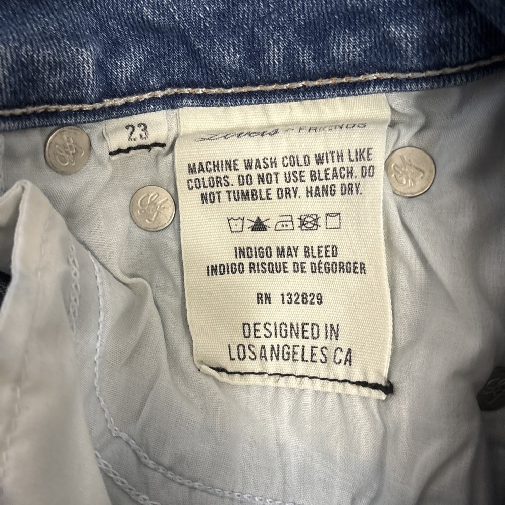 Lovers & Friends Denim Ricky Mid Rise Skinny Jeans In Rivaldi Size 23 - Picture 3 of 10